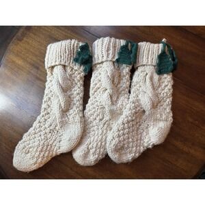 Martha Stewart Chunky Eggshell Holiday Stocking